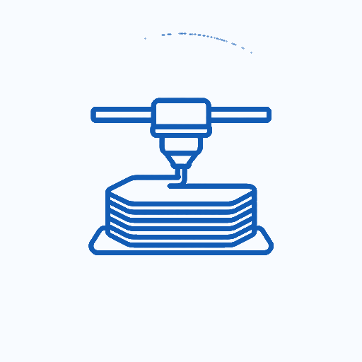 Metal additive manufacturing layers icon